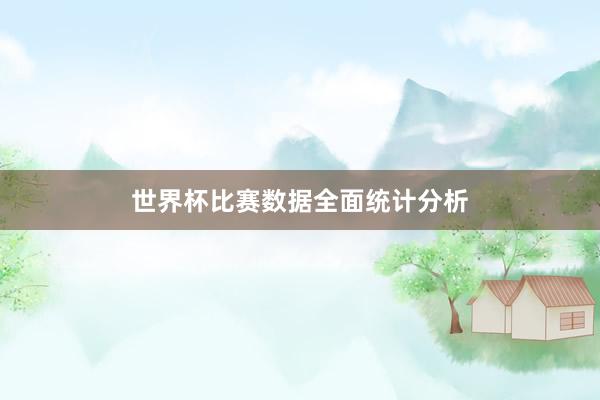 世界杯比赛数据全面统计分析