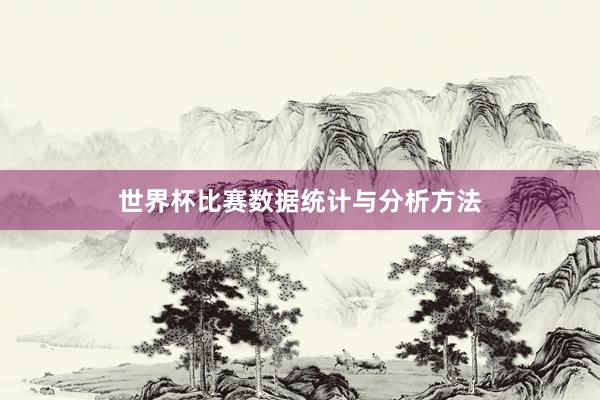 世界杯比赛数据统计与分析方法