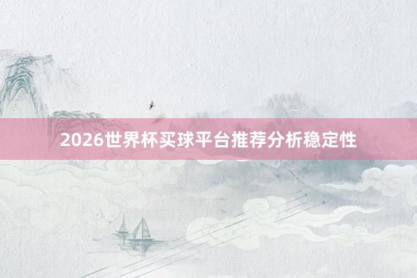 2026世界杯买球平台推荐分析稳定性